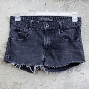 Guess Vintage Denim Distressed Black Shorts